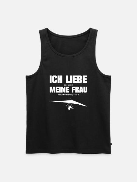 Drachenfliegen Drachenflieger Hängegleiter - Männer Premium Bio Tank Top - Schwarz