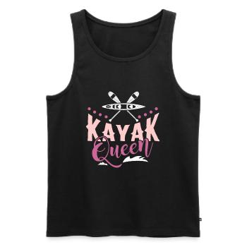Kayak Queen - Cool kayak outfit - Men's Premium Organic Tank Top - black - Front - Michal (187cm)