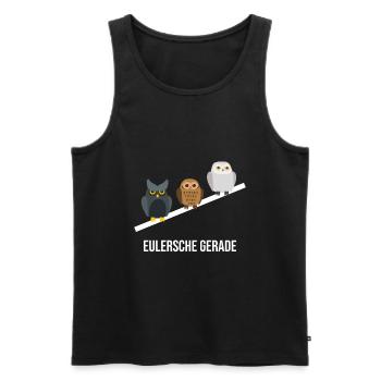 Eulersche Gerade - Männer Premium Bio Tank Top - Schwarz - Vorne - AI Model Male 178 light (178cm)