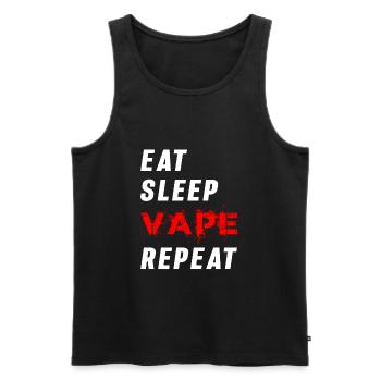 Vaping Dampfen Vape Vaper E Zigarette Drip Dampfer - Männer Premium Bio Tank Top - Schwarz - Vorne - AI Model Male 178 light (178cm)