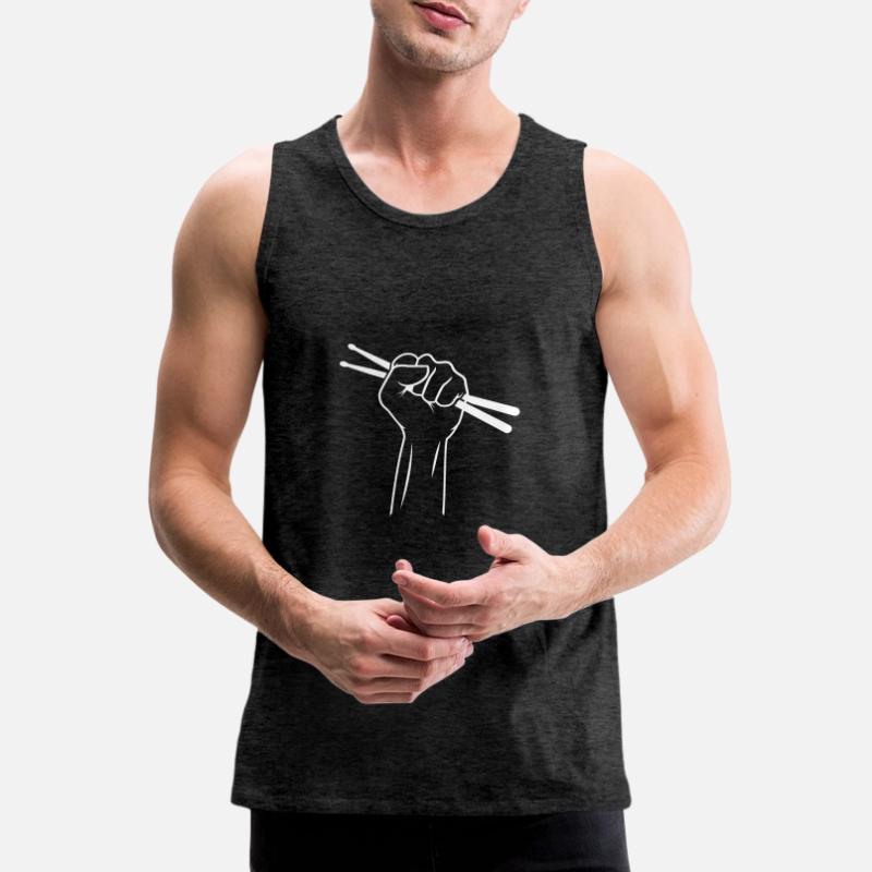 Drummer Schlagzeuger oder Percussionist Geschenk Männer Premium Bio Tank Top