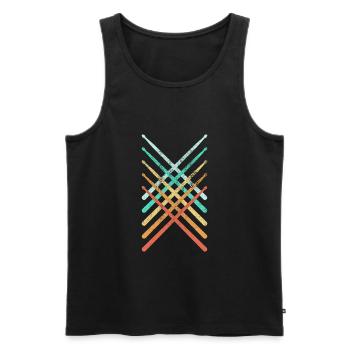 Drummer Drummer drummer or percussionist gift - Men's Premium Organic Tank Top - black - Front - AI Model Male 178 light (178cm)