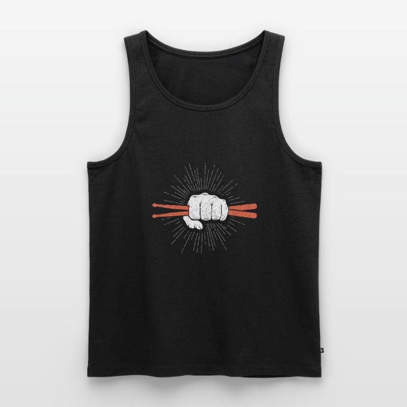 Drummer Schlagzeuger oder Percussionist Geschenk Männer Premium Bio Tank Top