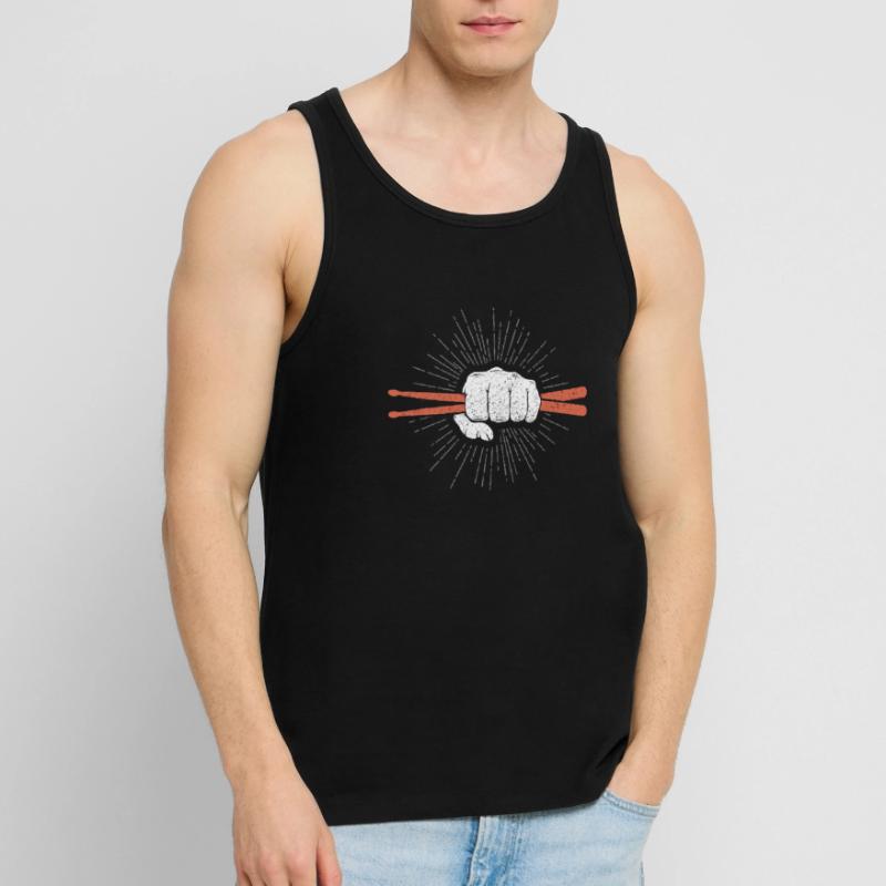Drummer Schlagzeuger oder Percussionist Geschenk Männer Premium Bio Tank Top