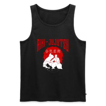 Aiki-Jujutsu Martial Arts Training Dojo Kampfsport - Männer Premium Bio Tank Top - Schwarz - Vorne - AI Model Male 178 light (178cm)