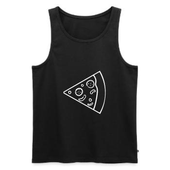 Partnerlook Couple Partner Paar Pärchen Pizza - Männer Premium Bio Tank Top - Schwarz - Vorne - AI Model Male 178 light (178cm)