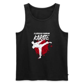Ashihara Kaikan Karate Training Martial Arts - Männer Premium Bio Tank Top - Schwarz - Vorne - AI Model Male 178 light (178cm)