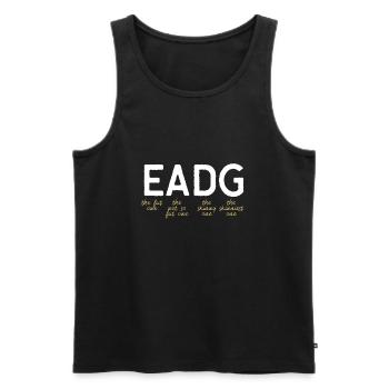 Funny bass guitarist gift for birthday - Men's Premium Organic Tank Top - black - Front - AI Model Male 178 light (178cm)