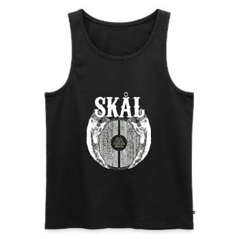 Wikinger Viking Valhalla Odin Thor Germane Wolf - Männer Premium Bio Tank Top - Schwarz - Vorne - AI Model Male 178 light (178cm)