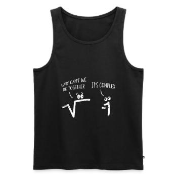 Quadratwurzel aus dem Negativ einer Geschenkidee M - Männer Premium Bio Tank Top - Schwarz - Vorne - AI Model Male 178 light (178cm)
