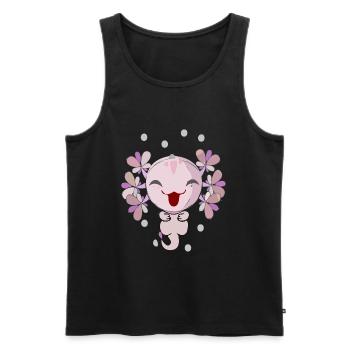 Axolotl - Débardeur bio Premium Homme - noir - Devant - Michal (187cm)