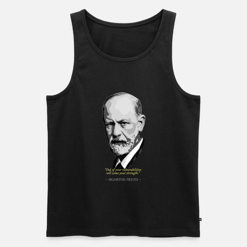 Sigmund FreudZitat - Männer Premium Bio Tank Top - Schwarz