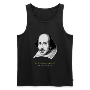 William Shakespeare Quote - Men's Premium Organic Tank Top - black - Front - AI Model Male 178 light (178cm)