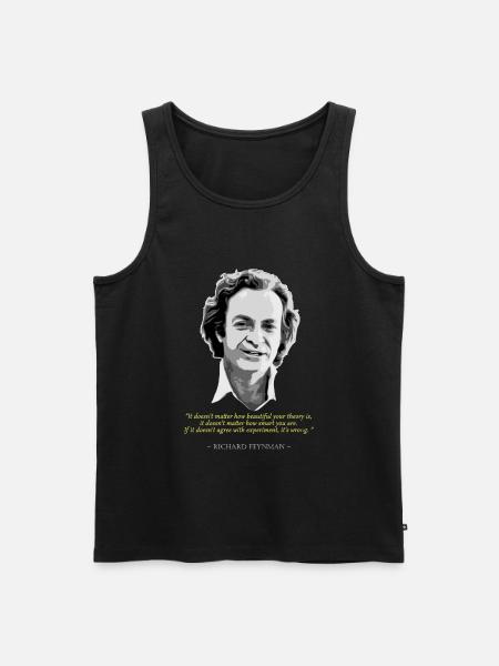 Richard Feynman Quote - Men's Premium Organic Tank Top - black