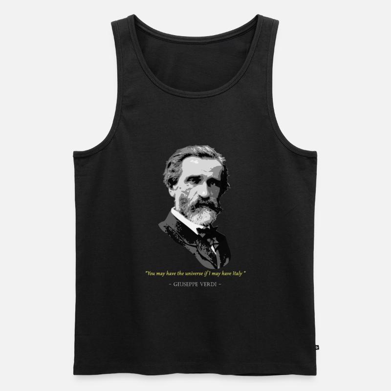 Giuseppe Verdi Zitat - Männer Premium Bio Tank Top - Schwarz