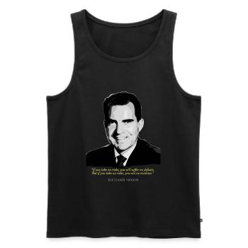 Richard Nixon Quote - Männer Premium Bio Tank Top - Schwarz - Vorne - AI Model Male 178 light (178cm)