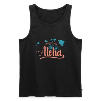 Sommer In Hawaii Aloha Island Hibiskus - Männer Premium Bio Tank Top - Schwarz - Vorne - AI Model Male 178 light (178cm)