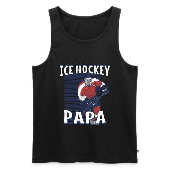 Ice Hockey Spieler Puck Spruch Eis Hockey Papa - Männer Premium Bio Tank Top - Schwarz - Vorne - Michal (187cm)