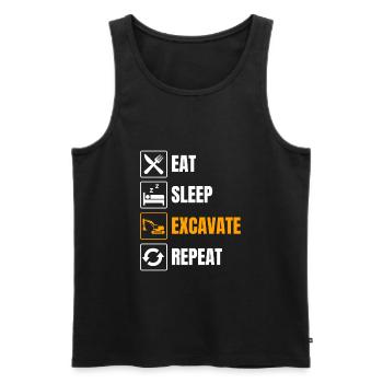Excavator excavator driver excavator driver construction site - Men's Premium Organic Tank Top - black - Front - AI Model Male 178 light (178cm)