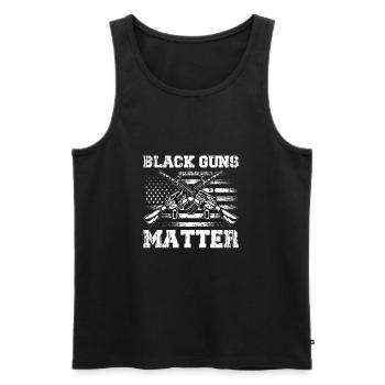 Black Guns Matter - Débardeur bio Premium Homme - noir - Devant - AI Model Male 178 light (178cm)