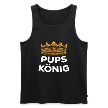 I Love Furzen Lustige Pups Sprüche Furz König - Männer Premium Bio Tank Top - Schwarz - Vorne - Michal (187cm)