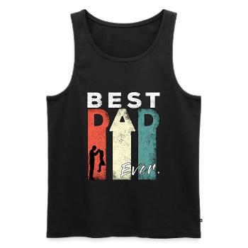 Best Dad Ever Retro Best Dad Expectant Dad - Men's Premium Organic Tank Top - black - Front - AI Model Male 178 light (178cm)