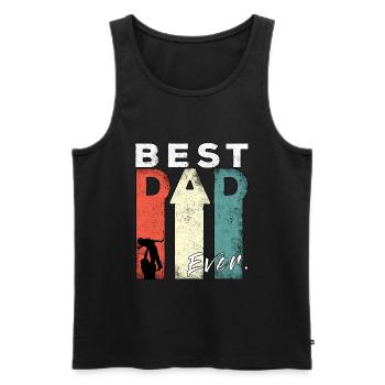 Best Dad Ever Retro Best Dad Expectant Dad - Men's Premium Organic Tank Top - black - Front - AI Model Male 178 light (178cm)