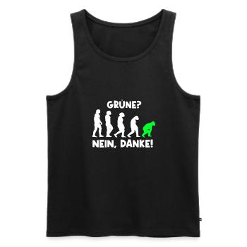 Grün? Nein Danke! Anti Grüne Anti Bearbock - Männer Premium Bio Tank Top - Schwarz - Vorne - AI Model Male 178 light (178cm)