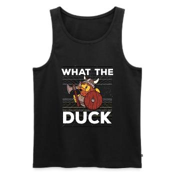 I like ducks What the Duck Yellow Ducks - Men's Premium Organic Tank Top - black - Front - AI Model Male 178 light (178cm)