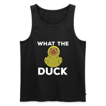 I like ducks What the Duck Yellow ducks - Men's Premium Organic Tank Top - black - Front - AI Model Male 178 light (178cm)