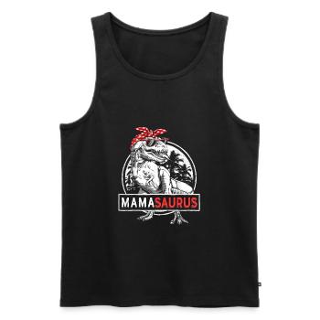 Mama Sauraus Dino Mamasaurus dinosaures Rex - Débardeur bio Premium Homme - noir - Devant - Michal (187cm)