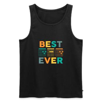 Guitarist Father Best Dad Ever D A D Chord Guitar - Männer Premium Bio Tank Top - Schwarz - Vorne - Michal (187cm)