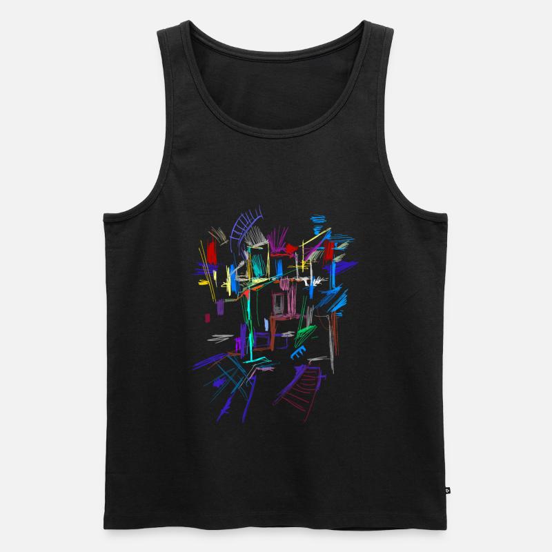 Architecture Pattern - Men's Premium Organic Tank Top - black