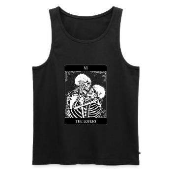 Occult Tarot Card Goth Grunge Gothic Punk Metal - Men's Premium Organic Tank Top - black - Front - Michal (187cm)