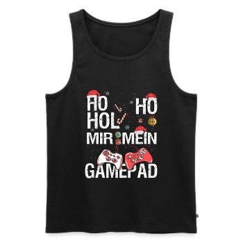 Ugly Christmas Christmas Costume Gift Gaming - Men's Premium Organic Tank Top - black - Front - Michal (187cm)