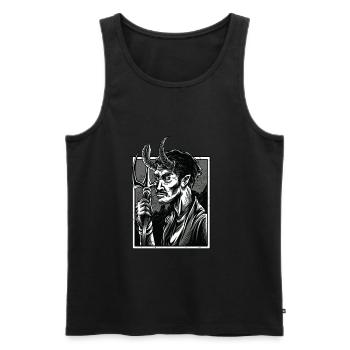Occult Gothic Grunge Satan 666 Dark Art - Männer Premium Bio Tank Top - Schwarz - Vorne - AI Model Male 178 light (178cm)
