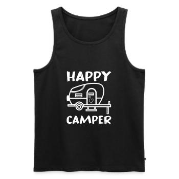 Happy Camper Retro Vintage Van Life Campen - Débardeur bio Premium Homme - noir - Devant - Michal (187cm)