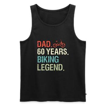 Funny Bike Sayings Dad 60 Birthday Biker - Men's Premium Organic Tank Top - black - Front - Michal (187cm)
