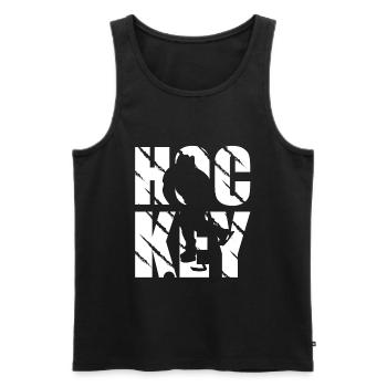 Hockey Design Ice Hockey Und Hockey - Männer Premium Bio Tank Top - Schwarz - Vorne - Michal (187cm)