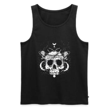Occult Goth Grunge Gothic Punk Metal - Men's Premium Organic Tank Top - black - Front - Michal (187cm)
