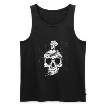 Occult Goth Grunge Gothic Punk Metal - Men's Premium Organic Tank Top - black - Front - Michal (187cm)