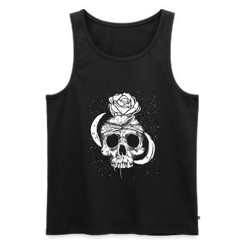 Occult Goth Grunge Gothic Punk Metal - Men's Premium Organic Tank Top - black - Front - Michal (187cm)