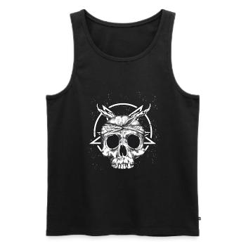 Occult Goth Grunge Gothique Punk Metal - Débardeur bio Premium Homme - noir - Devant - Michal (187cm)