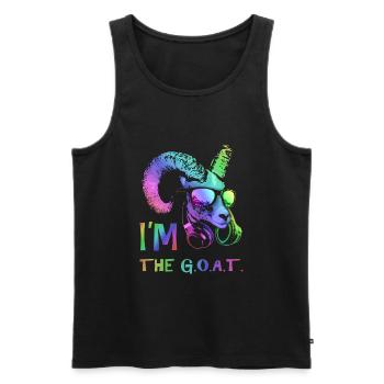 Soy el animal de música genial y divertido de la - Débardeur bio Premium Homme - noir - Devant - AI Model Male 178 light (178cm)
