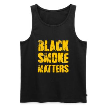 Black Smoke Matters | Trucker - Men's Premium Organic Tank Top - black - Front - Michal (187cm)