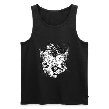 Occult Goth Gothic Punk Grunge - Men's Premium Organic Tank Top - black - Front - Michal (187cm)