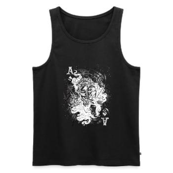 Occult Goth Gothic Punk Grunge - Men's Premium Organic Tank Top - black - Front - Michal (187cm)