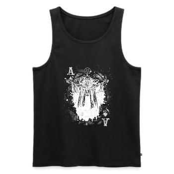 Occult Goth Gothic Punk Grunge - Men's Premium Organic Tank Top - black - Front - Michal (187cm)