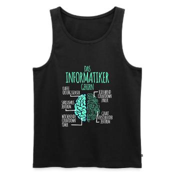 Informatiker Informatik Programmierer Nerd Geek - Männer Premium Bio Tank Top - Schwarz - Vorne - AI Model Male 178 light (178cm)
