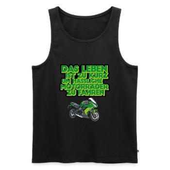 Motorrad fahren Supersport Biker Bike Bikerin - Männer Premium Bio Tank Top - Schwarz - Vorne - Michal (187cm)